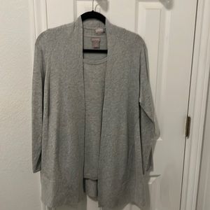 Chicos brand new gray sweater set.